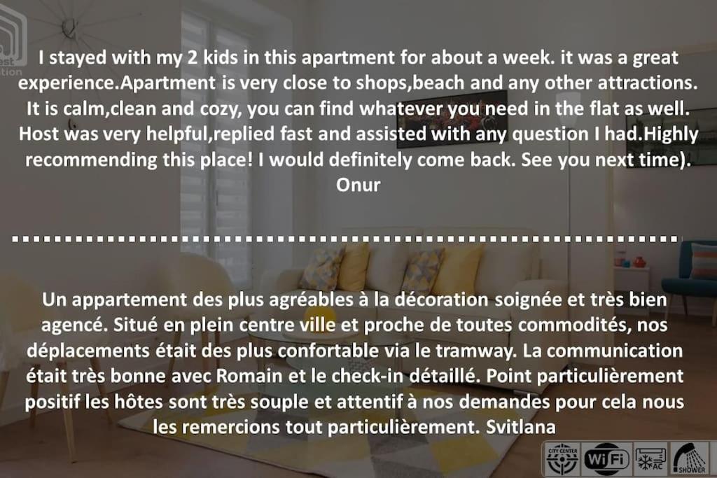#28 1 Bdr Flat Ac Balcony Hper Central 10Mins To Beach & Old Town Nice Eksteriør billede